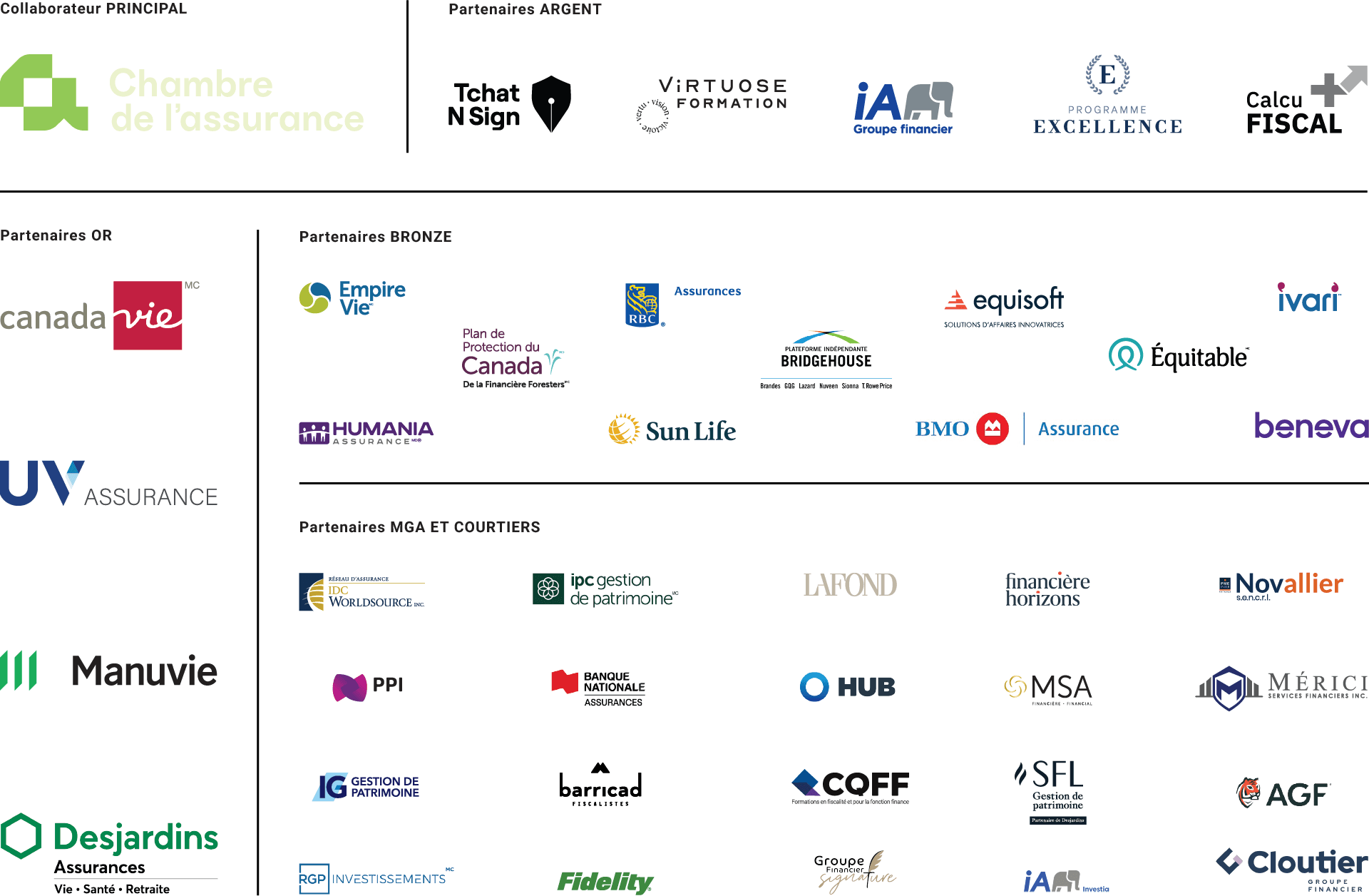 Le mur des partenaires de la Journée Virtuose 2026.