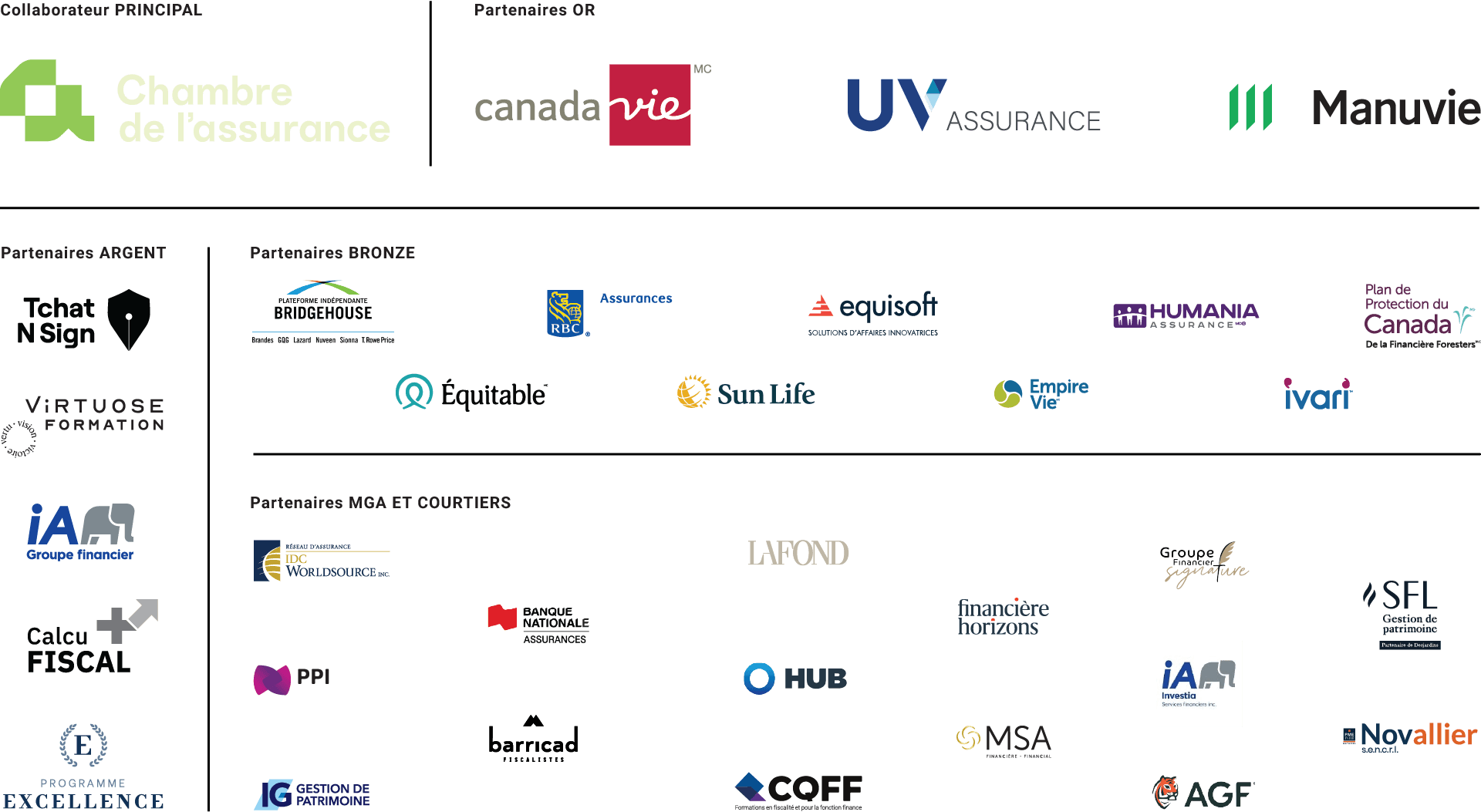 Le mur des partenaires de la Journée Virtuose 2026.