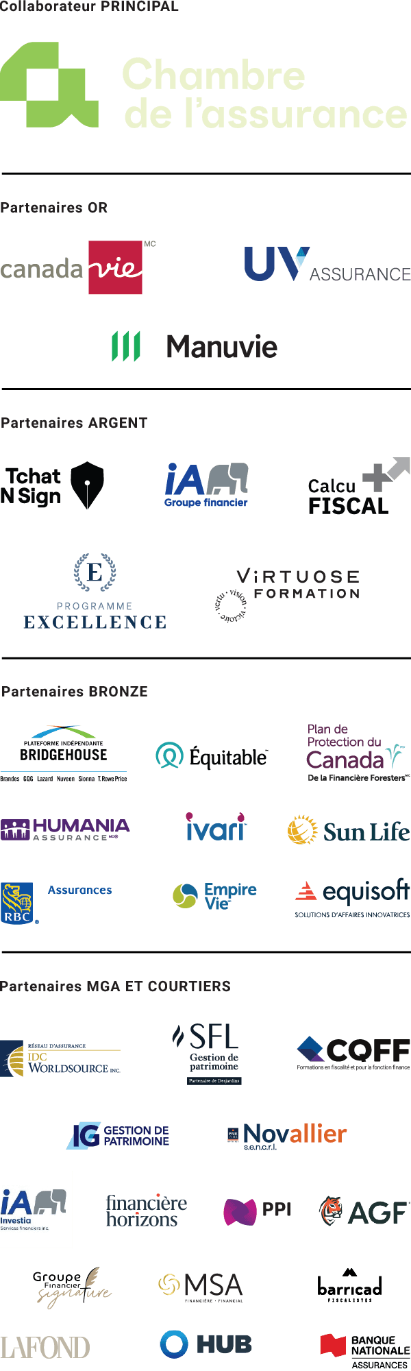 Le mur des partenaires de la Journée Virtuose 2026.