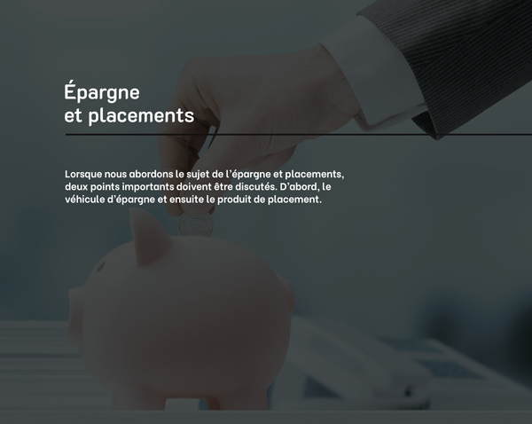 Épargne et placements